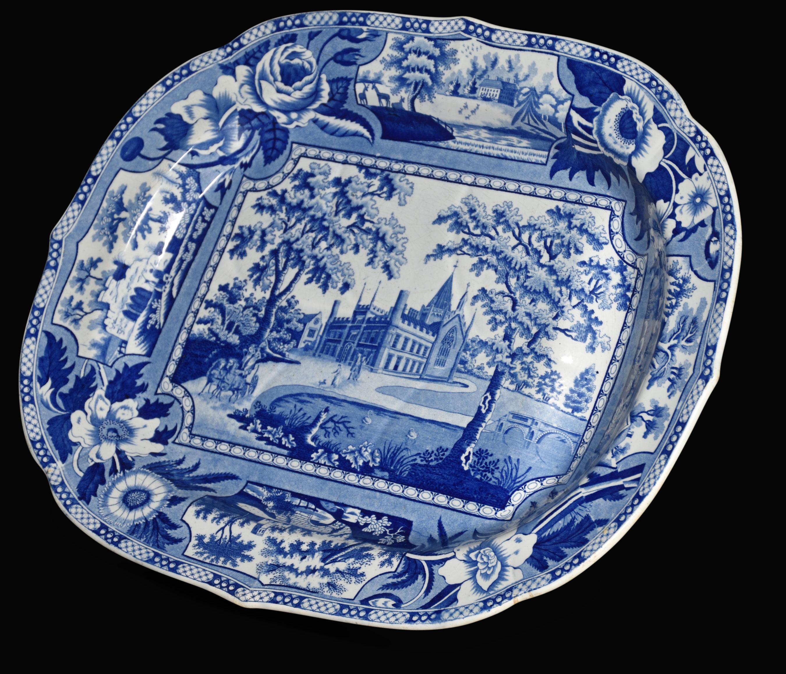 Staffordshire 19th century blue and white meat draining plate.
Dimensions
Height 2.5 inches
Width 20.5 inches
Depth 16 inches.