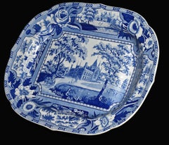 Staffordshire 19th Century Blue and White Plate