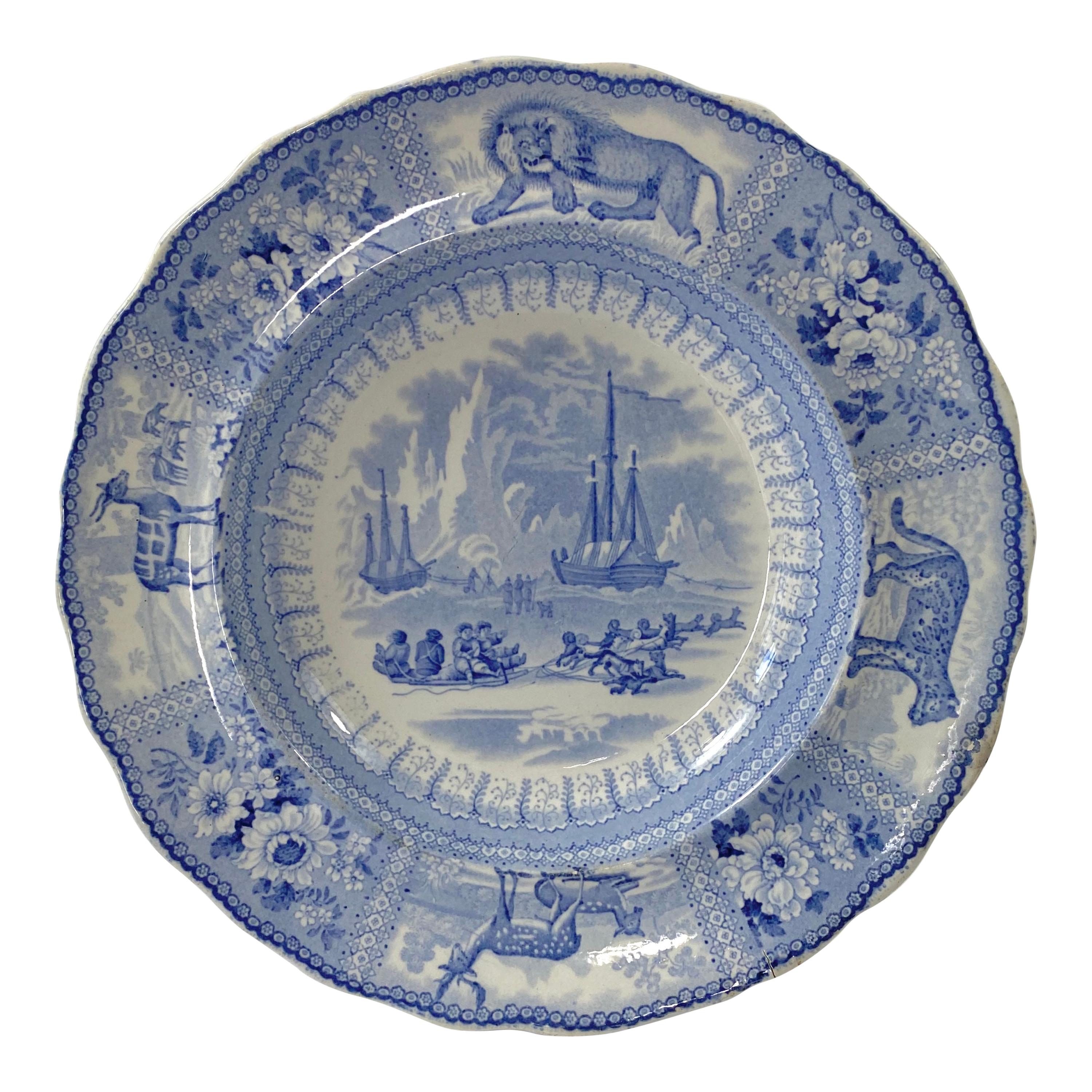 Staffordshire ‘Arctic Scenery’ Dish, c. 1835