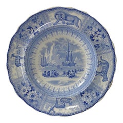 Antique Staffordshire ‘Arctic Scenery’ Dish, c. 1835