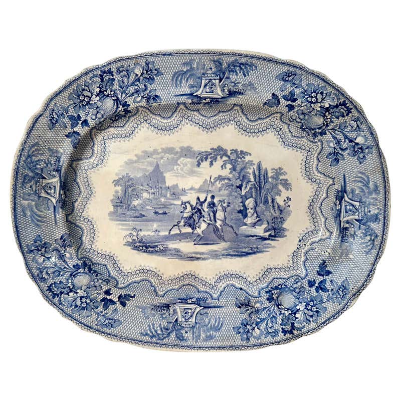 Adams and Sons Blue and White English Staffordshire Transferware ...
