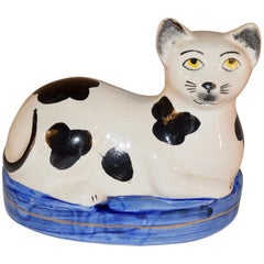 Staffordshire Cat Figure, circa 1970