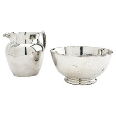 Zuccheriera e lattiera con piede in ceramica Staffordshire luster ware, 1830 ca.