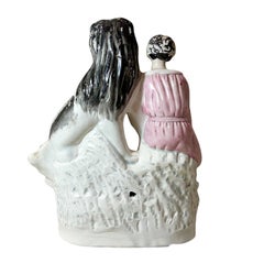 Staffordshire Depicting Androcles And The Lion Figurine