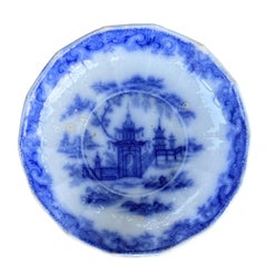 Staffordshire Assiette en céramique anglaise Motif Whampoa circa 1842
