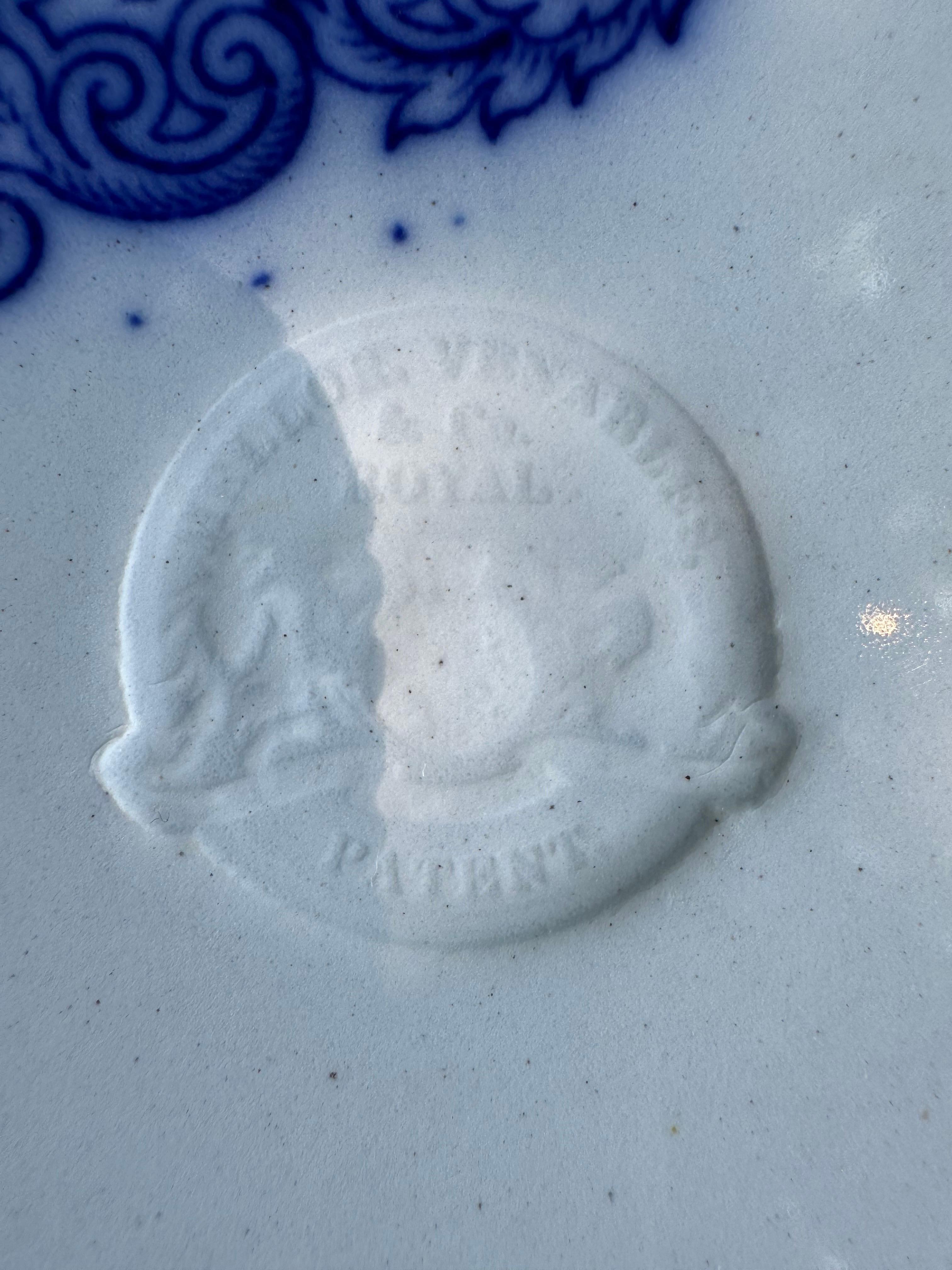 Ceramica Piatto in ceramica inglese Staffordshire motivo Whampoa circa 1842 in vendita