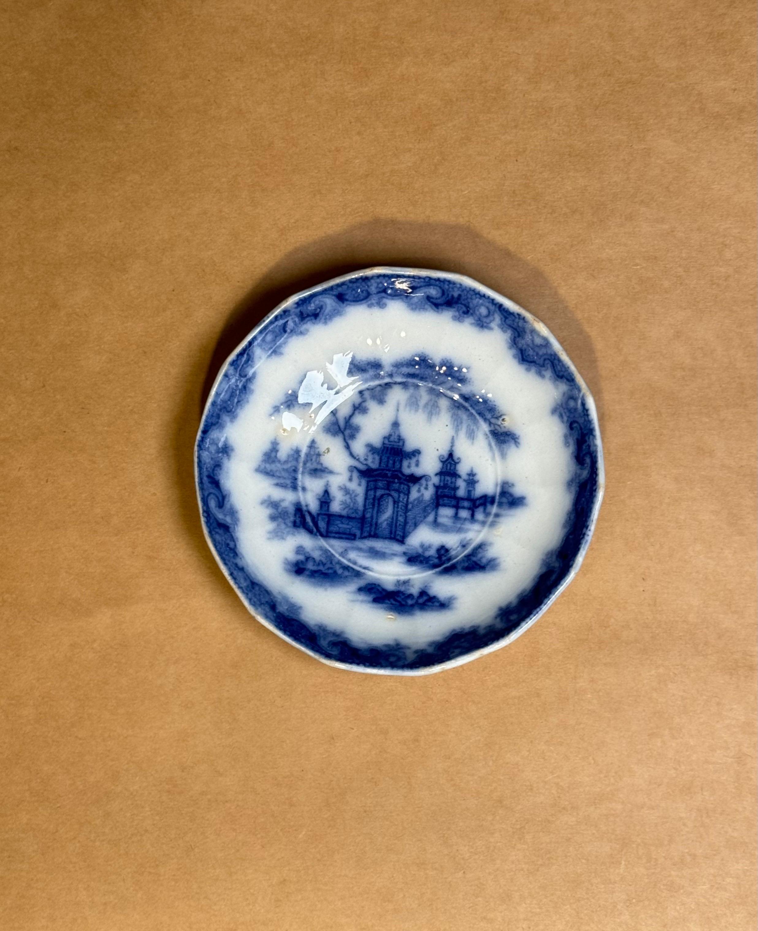Plato de cerámica de Staffordshire Inglés Whampoa Patrón Impreso por Transferencia 6,25 en Bueno Estado en Huntington, NY