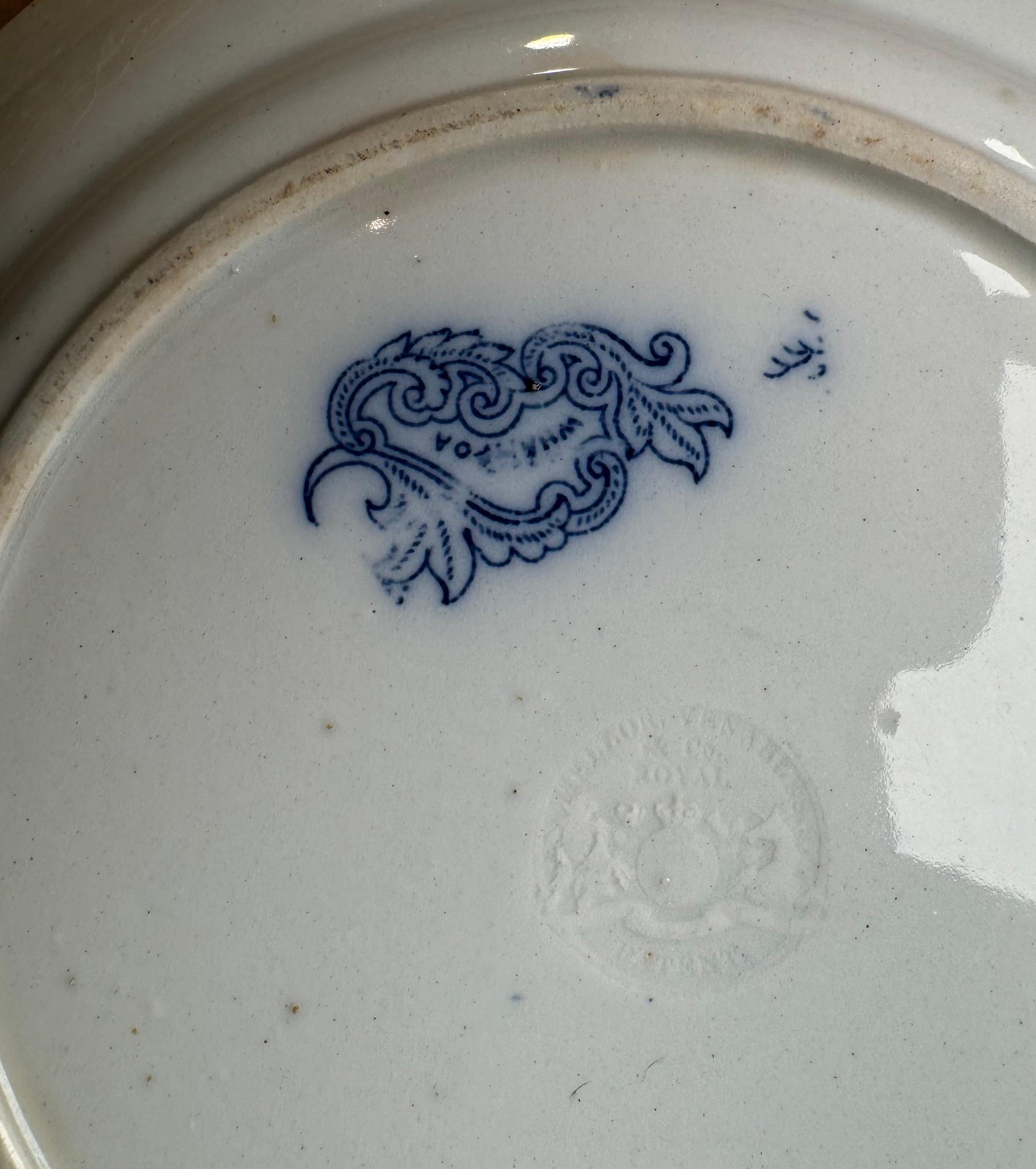 Plato de cerámica de Staffordshire de 8,25