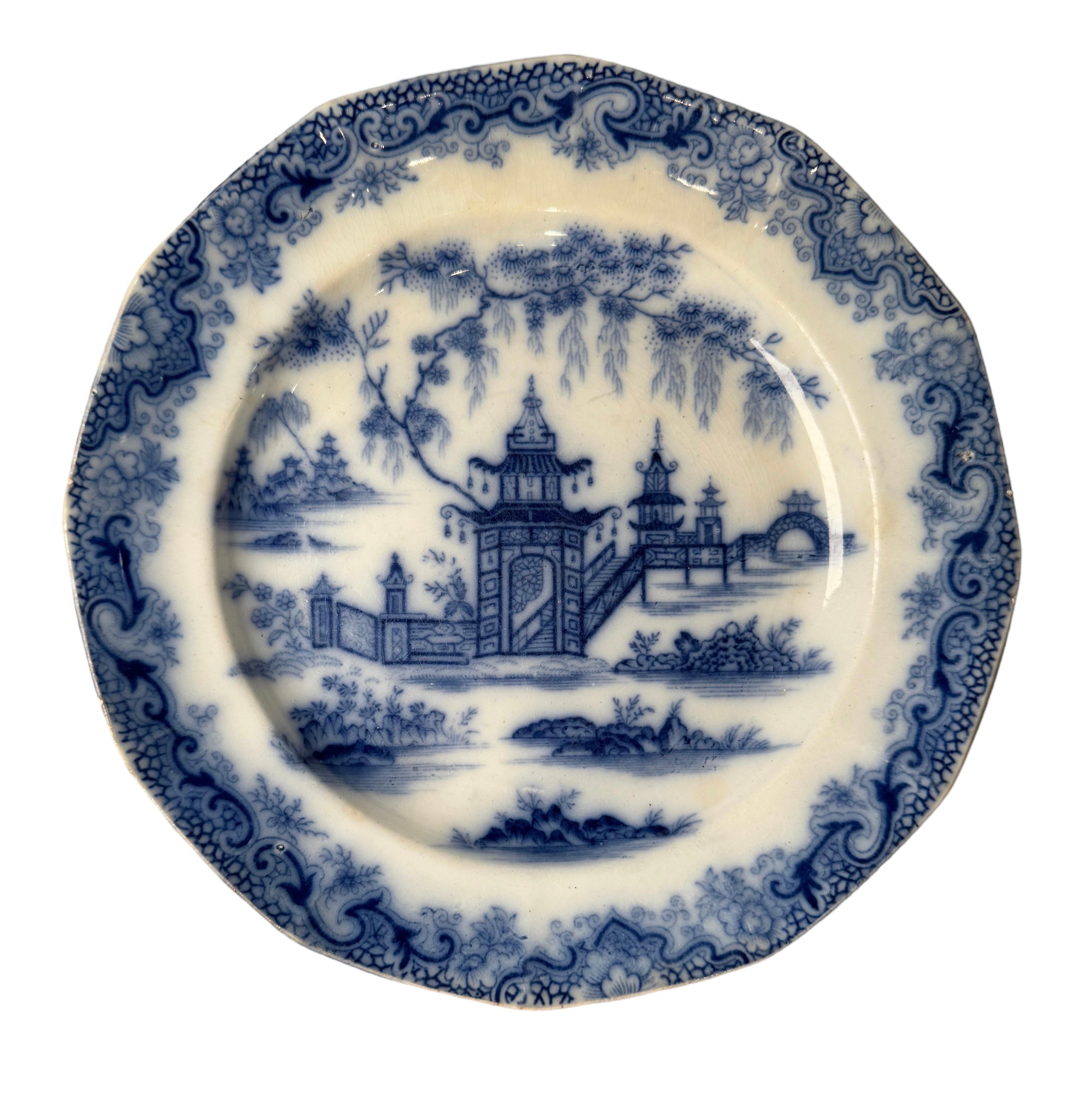 Plato de cerámica de Staffordshire de 8,25