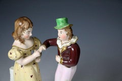 Staffordshire Figure Group of a Boy and Girl, English, circa 1835