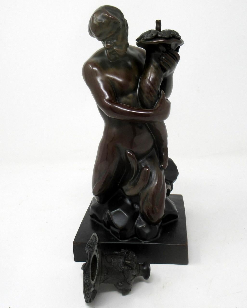 Staffordshire Figure of Male Triton John Flaxman by Wood Caldwell 19th Century In Good Condition For Sale In Dublin, Ireland