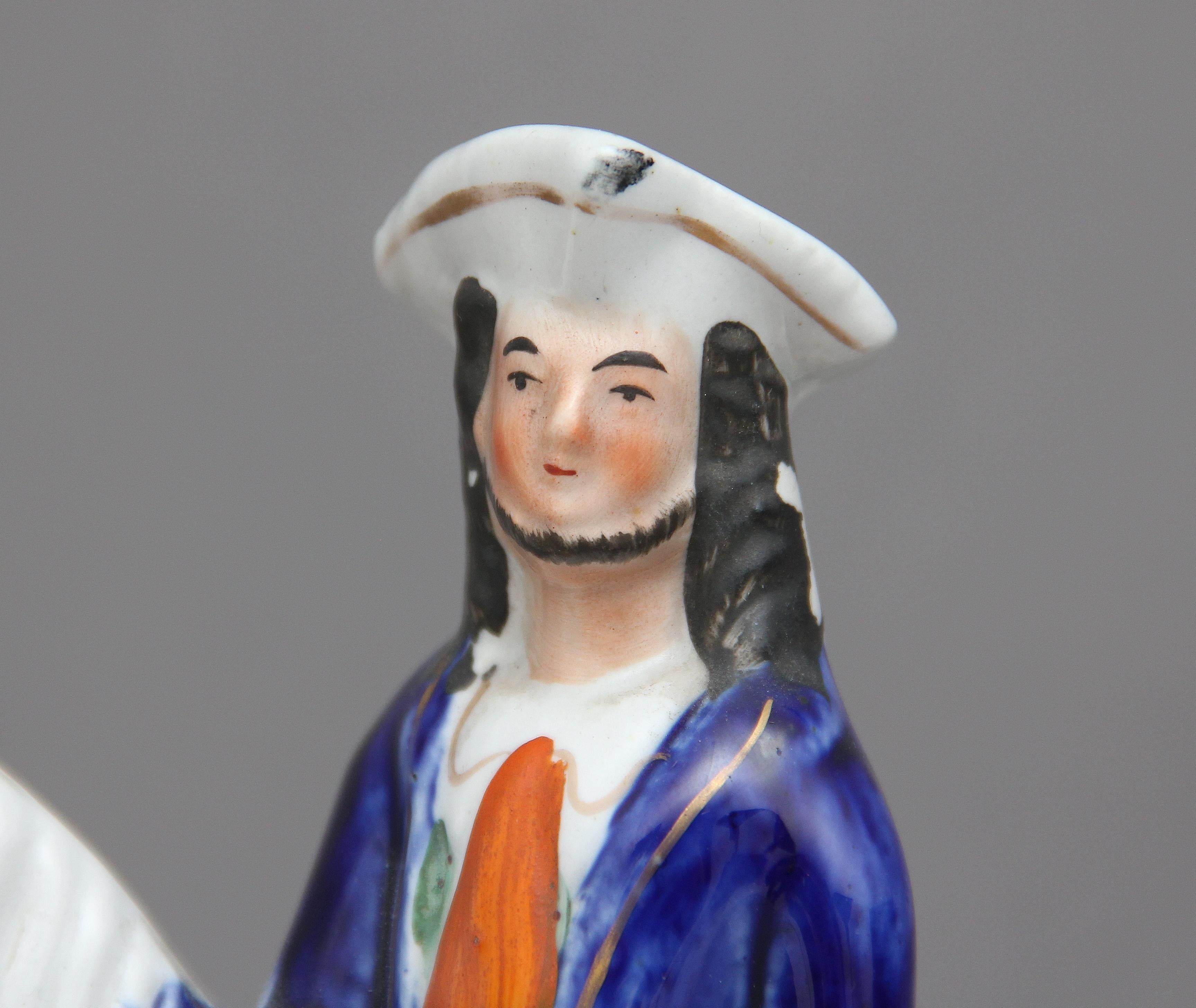 Staffordshire Figure of Tom King In Good Condition In Martlesham, GB