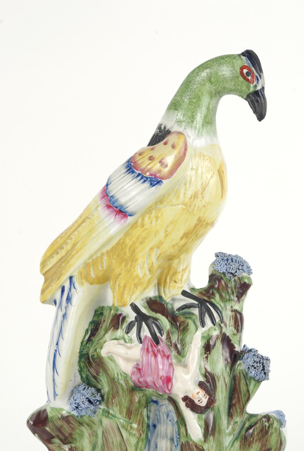 English Staffordshire Figure, Possibly Inspired by a Circus Poster, circa 1860