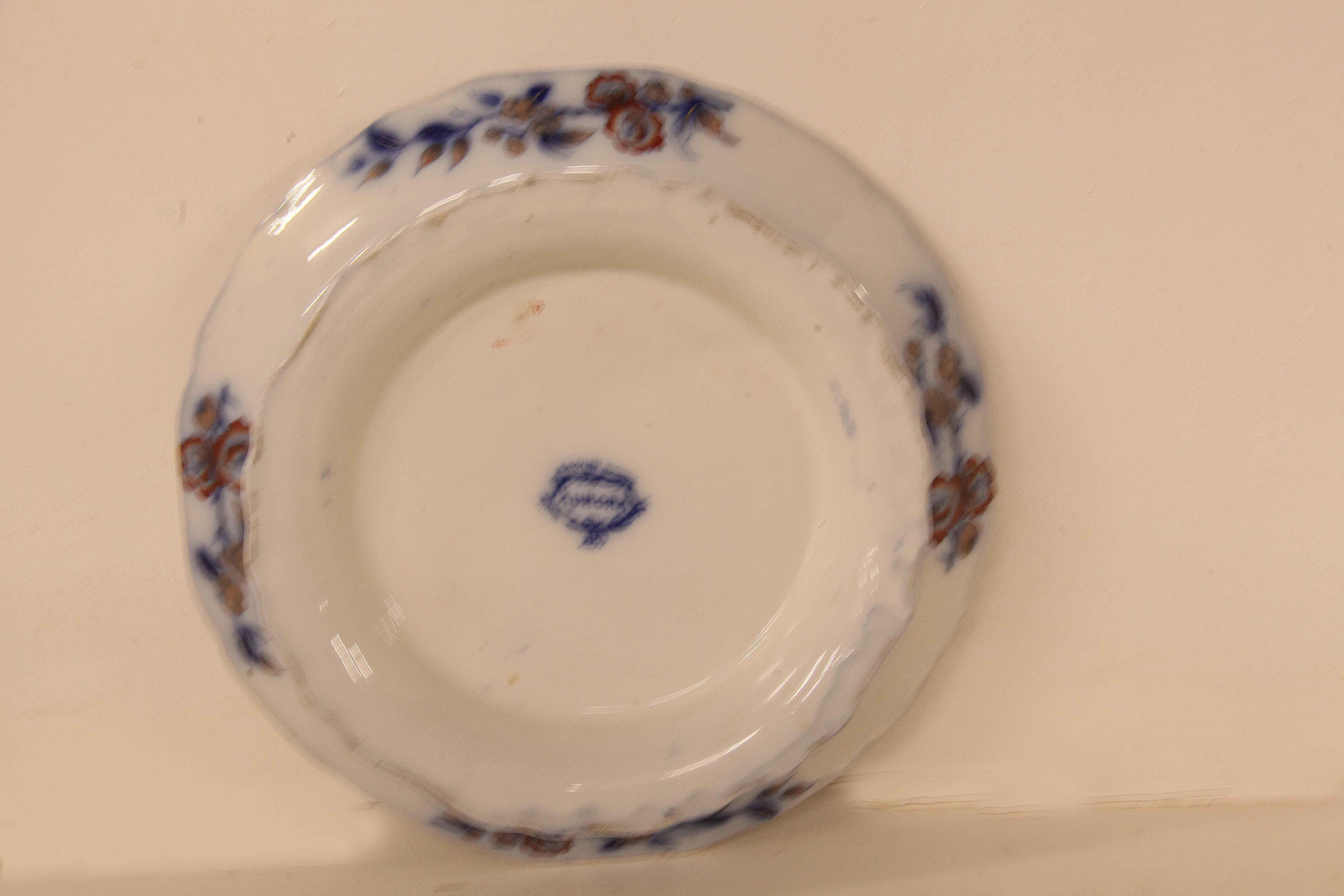 Staffordshire Flow Blue Serving Plate For Sale 10