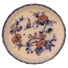 Antique Staffordshire Flow Blue Serving Plate