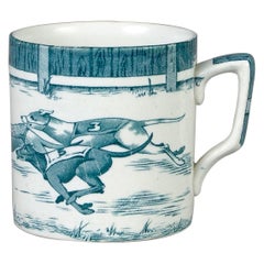 Vintage Staffordshire Greyhound Mug by Leighton Pottery