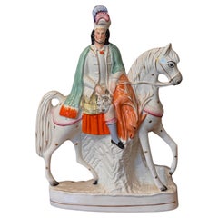 Staffordshire Pferd und Reiter Figur