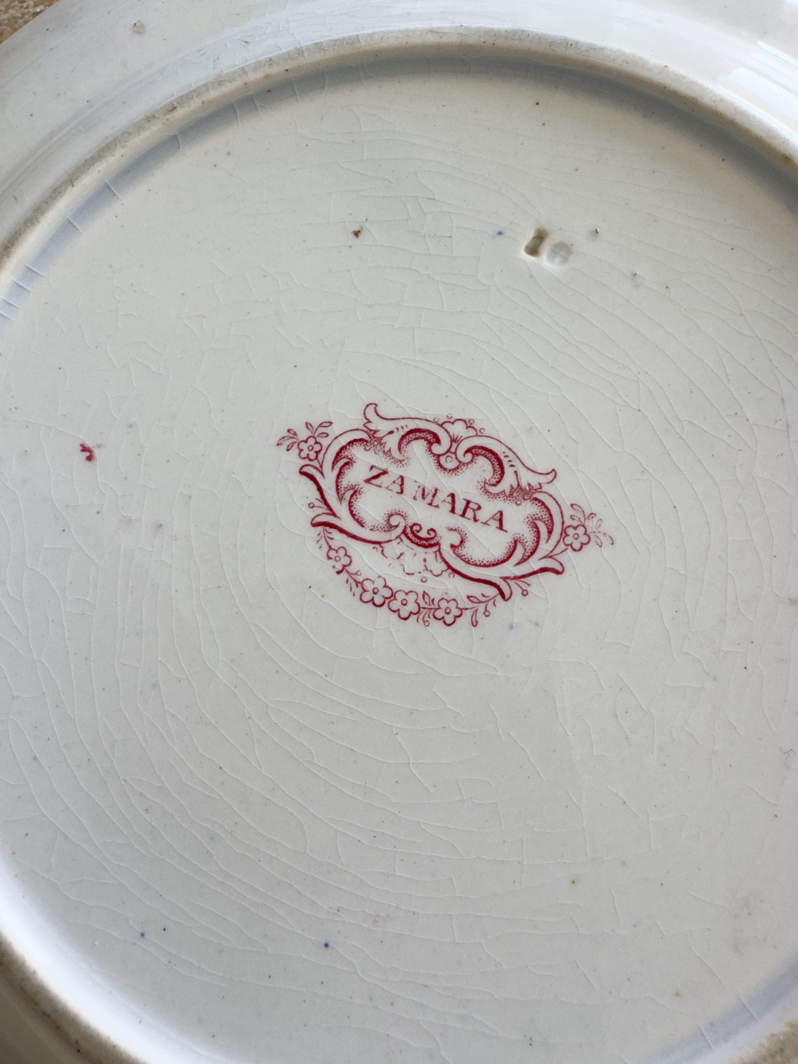 Mid-19th Century Staffordshire Ironstone Plate For Sale