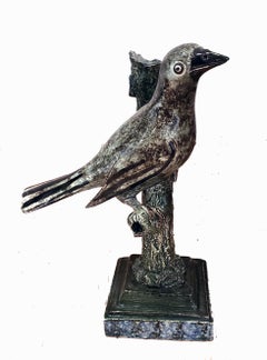 Staffordshire Large Pearlware Whistle Modeled as a Bird on Tree Branch, 1810