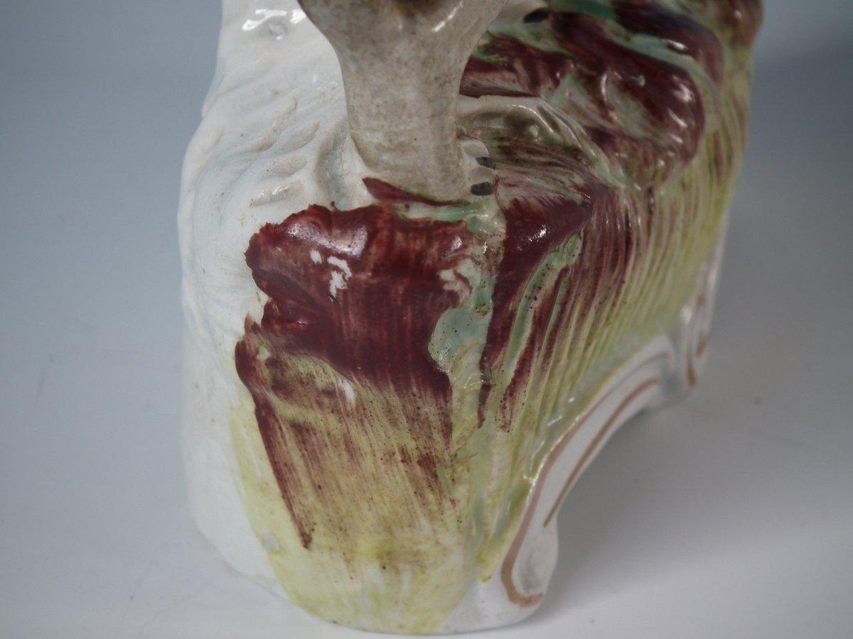 Staffordshire Macombo and Lion Spill Vase In Good Condition In Chelmsford, Essex