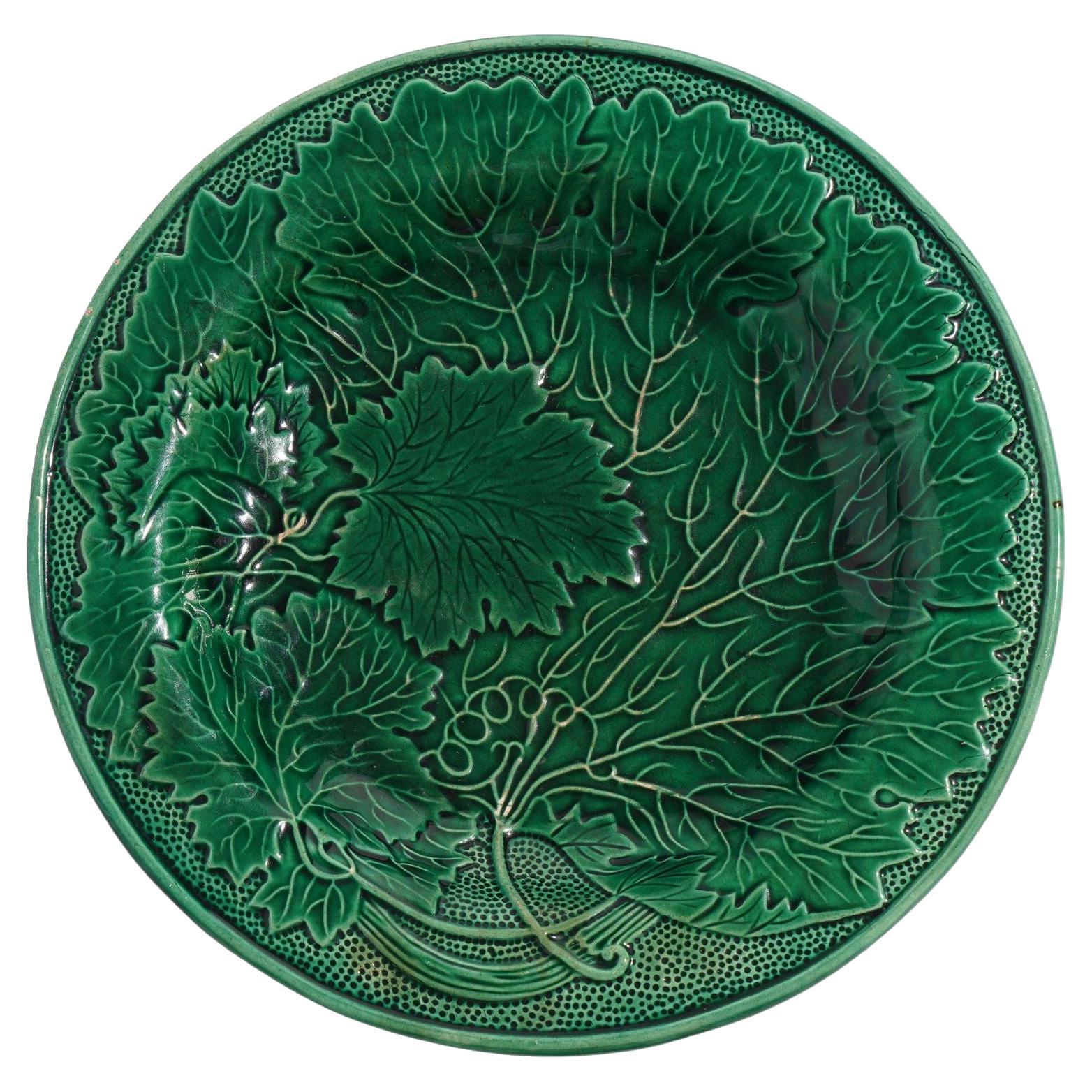 Staffordshire majolica plate, c. 1840
