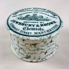 Staffordshire Oriental Tooth Paste Lidded Pot, circa 1880