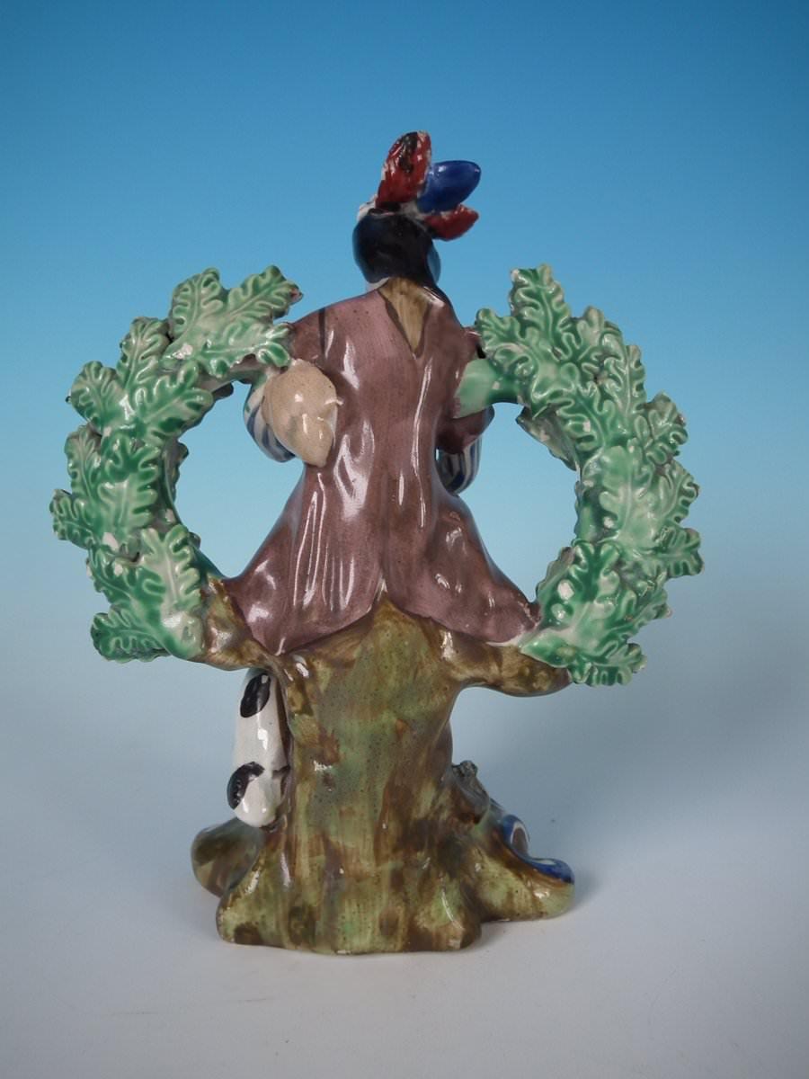 Georgian Staffordshire Pearlware Bocage Piper Figure For Sale