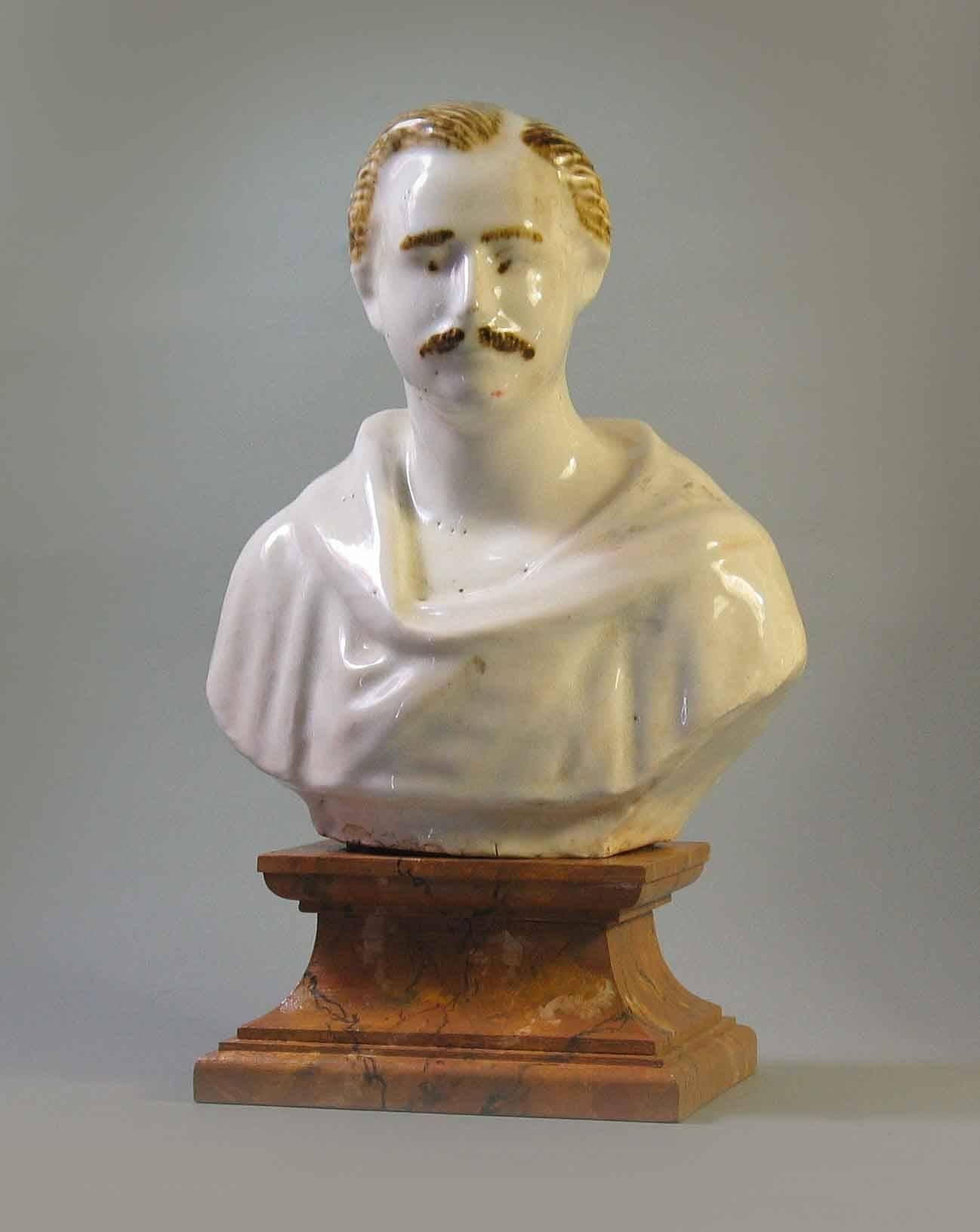 Porcelain Staffordshire Pearlware Bust of Prince Albert, circa 1850