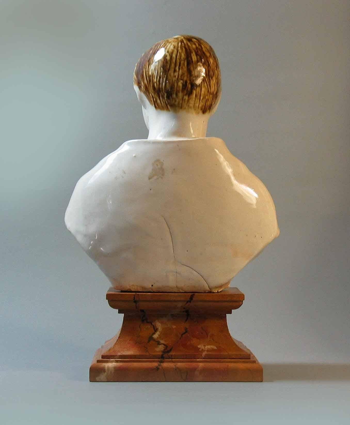 Victorian Staffordshire Pearlware Bust of Prince Albert, circa 1850