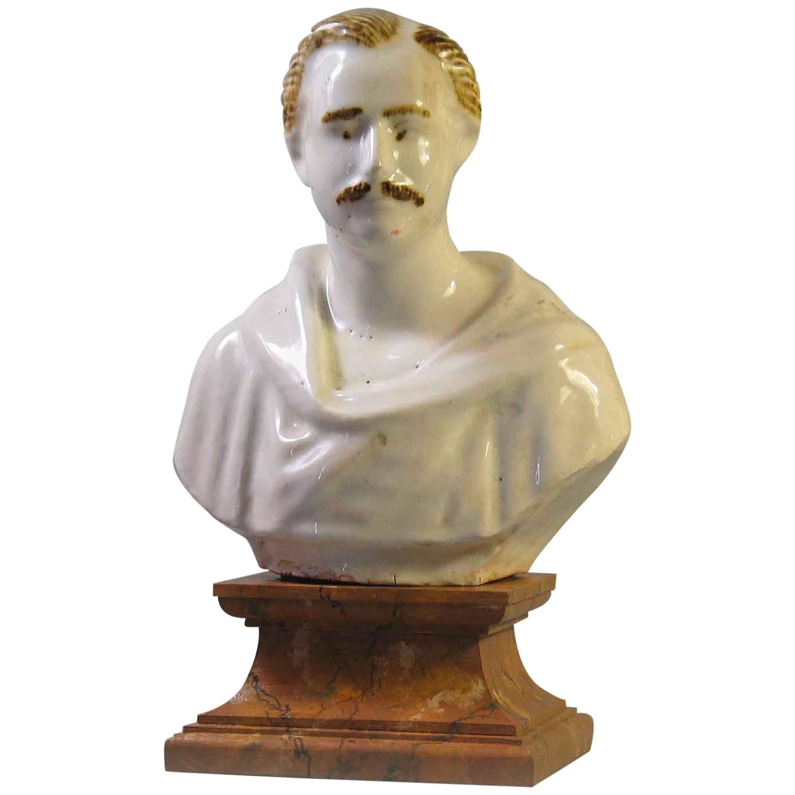 Staffordshire Pearlware Bust of Prince Albert, circa 1850