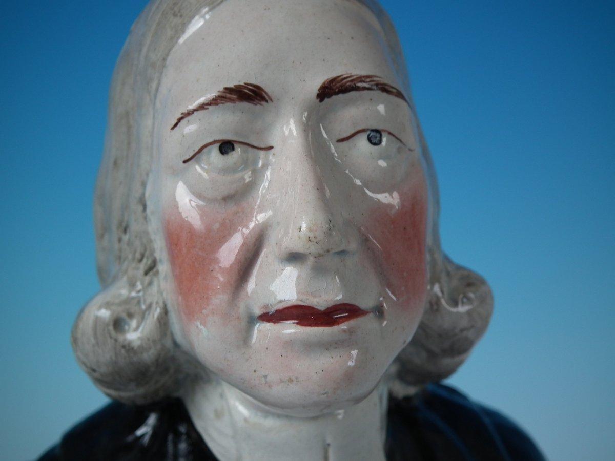 Staffordshire Pearlware 'John Wesley' Bust For Sale 3