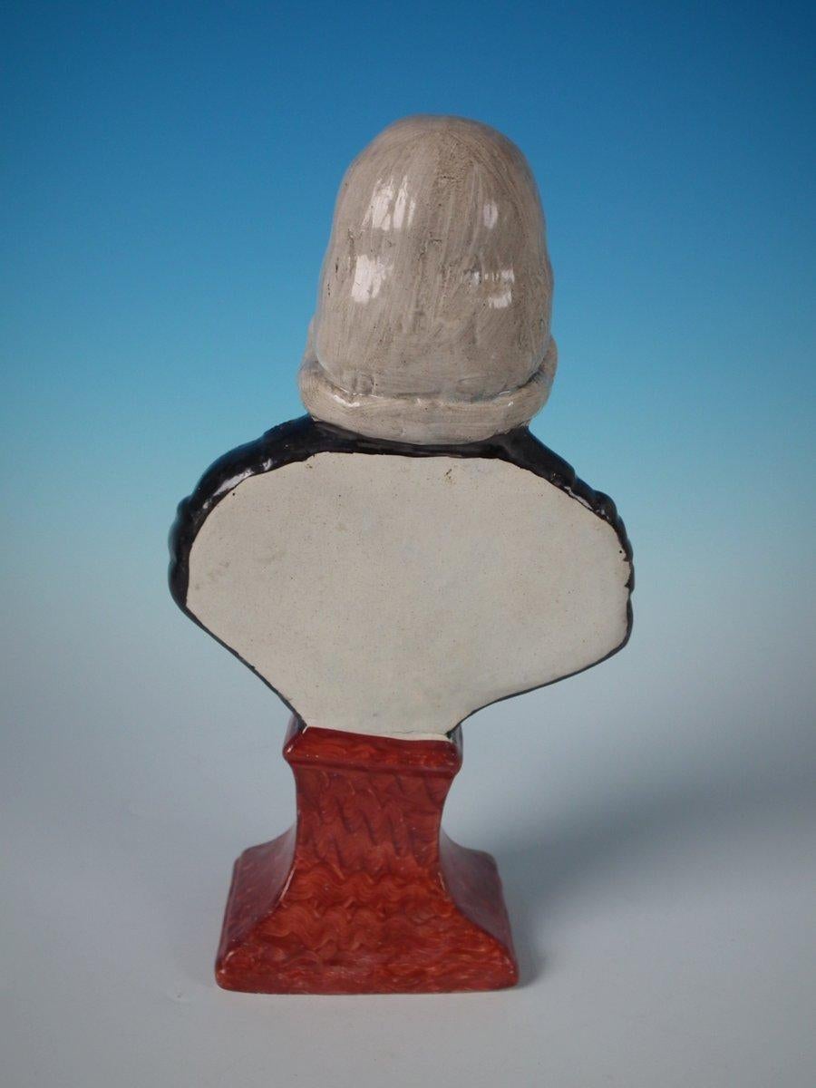 Busto di John Wesley in ceramica perlata dello Staffordshire in vendita 1