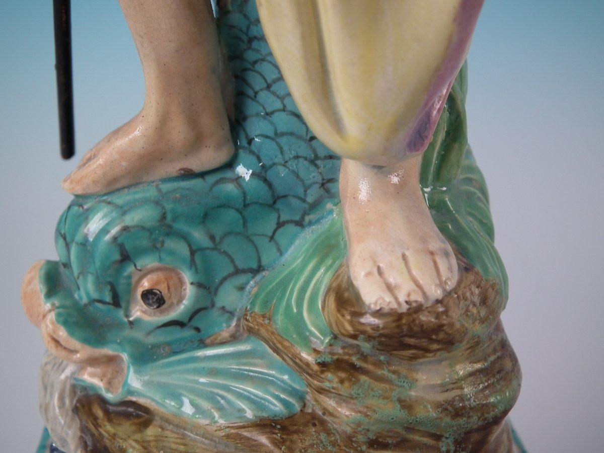 Staffordshire Perlenware Neptun Figur 6