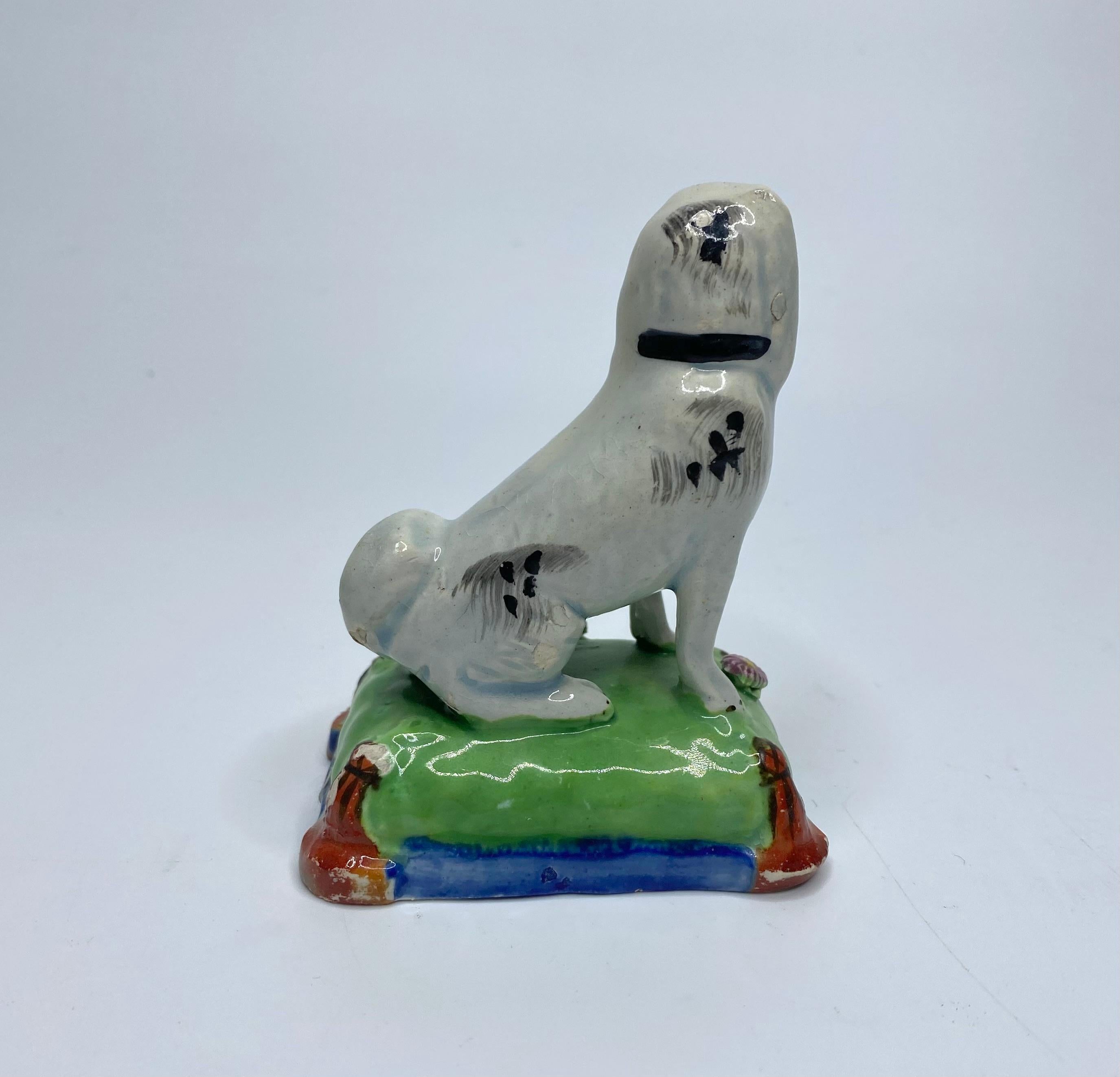 blue staffordshire dog figurine