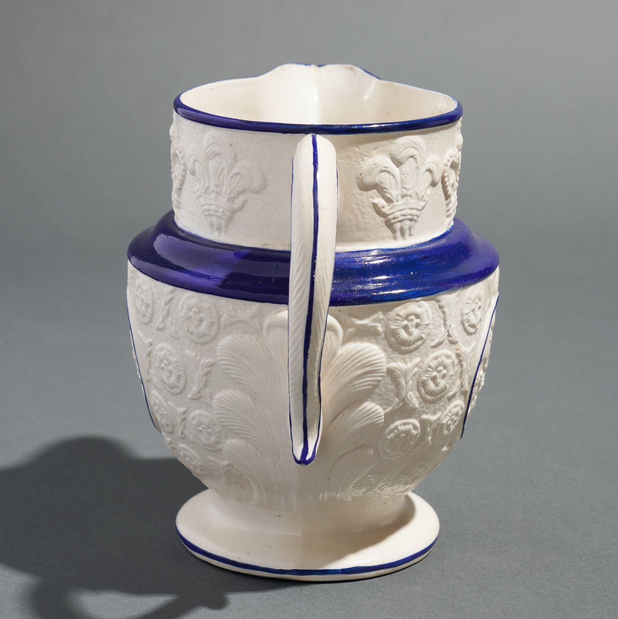 British Staffordshire pitcher commemorating the coronation of George IV, 1821 For Sale