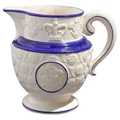 Staffordshire pitcher commemorating the coronation of George IV, 1821