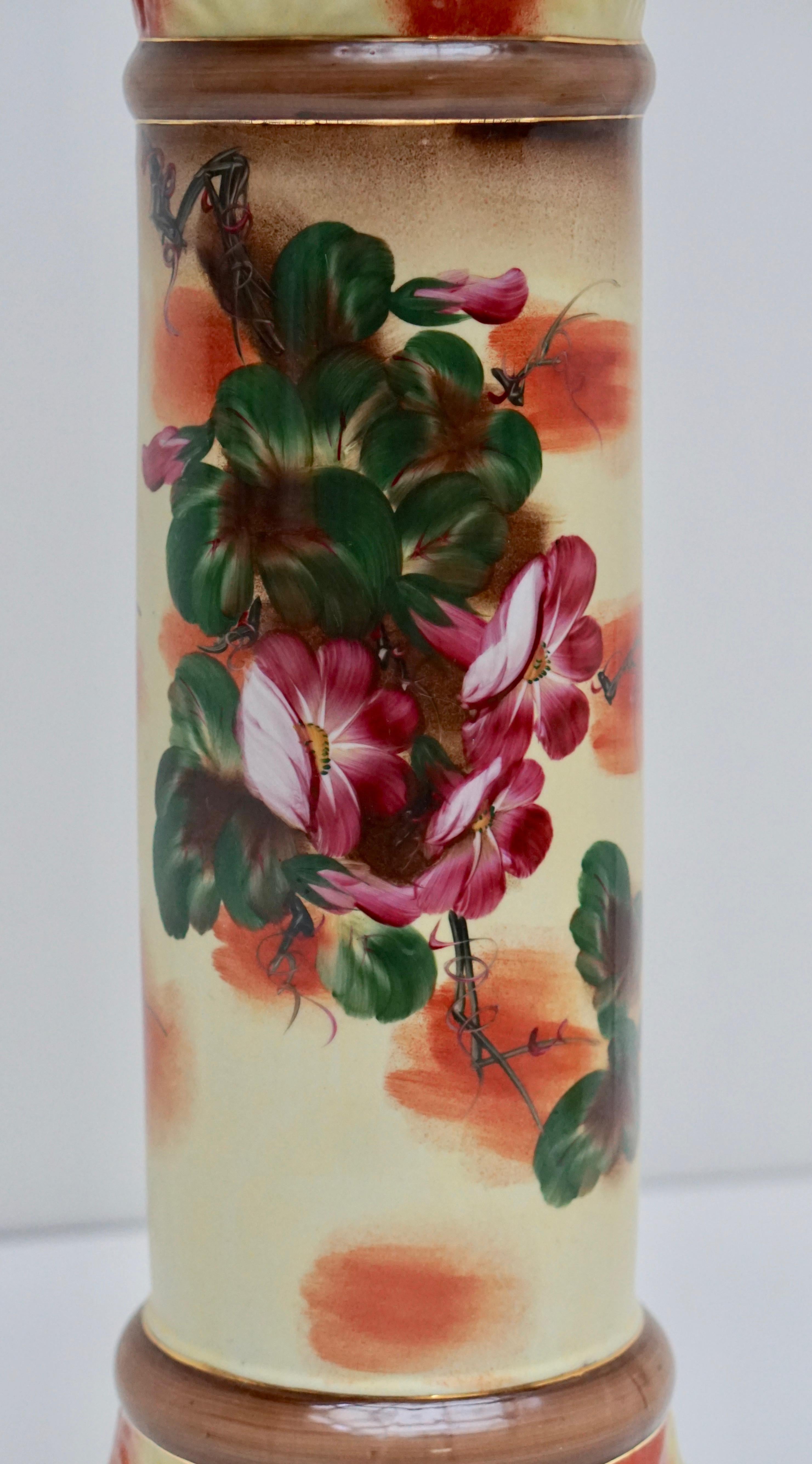 Mid-Century Modern Staffordshire Planter Jardinière on a Column For Sale