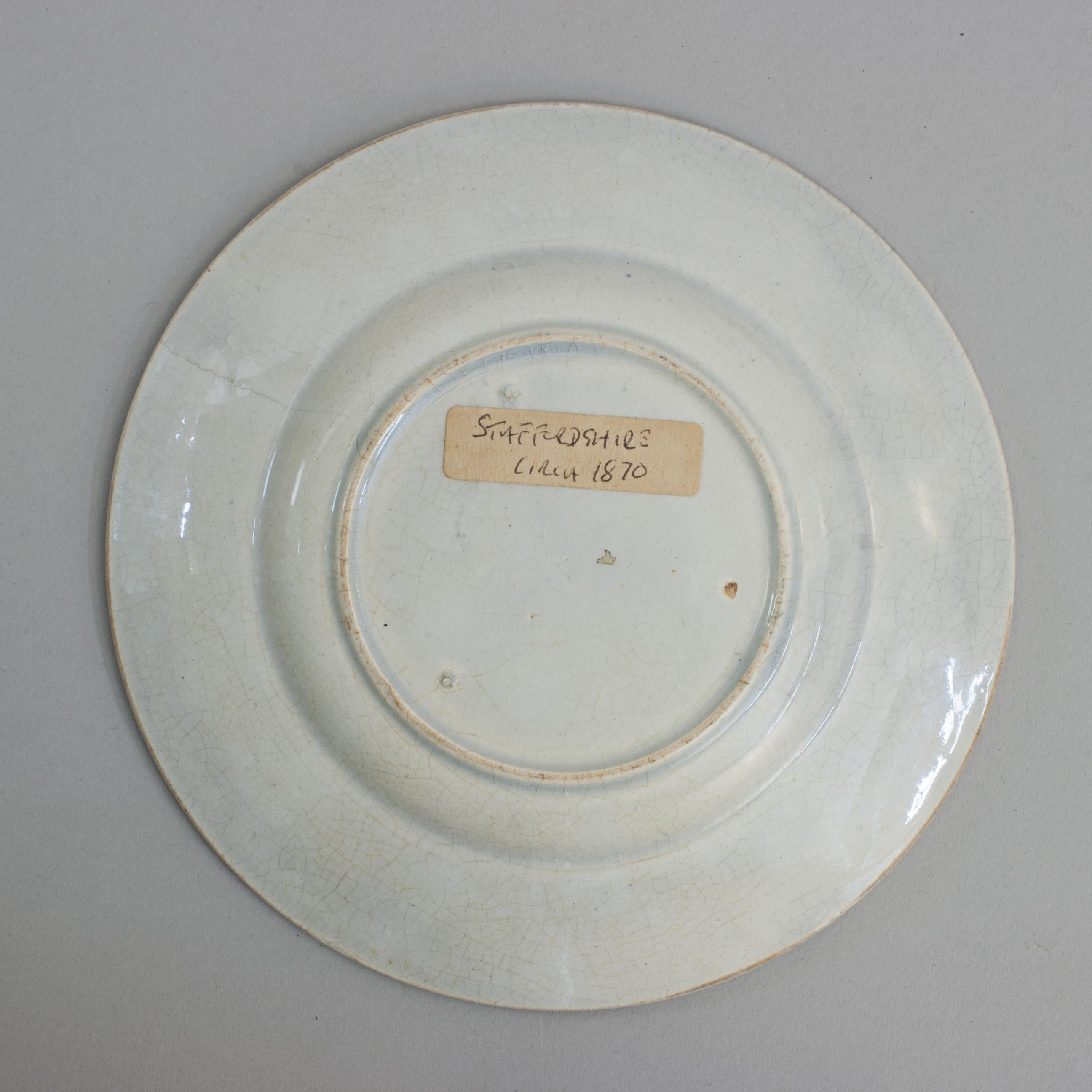 British Staffordshire Plate With Scottish Golf Scene