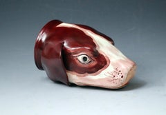 Staffordshire Porcelain Hound Head Stirrup Made Early 19th Century, England