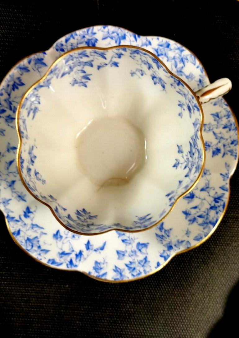 Staffordshire Porcelain Service English Coffee-Tea Cups with Plate 5