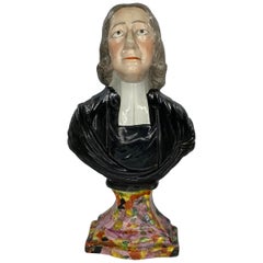 Buste en poterie de Staffordshire:: 'John Wesley':: c. 1830