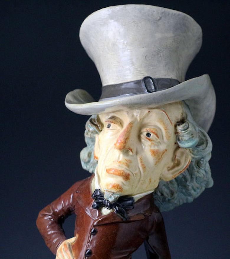 Staffordshire Pottery Charcture Figure of Benjamin Disraeli In Good Condition In Woodstock, OXFORDSHIRE