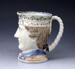 Staffordshire Pottery Commemorative Tankard of Lord Rodney, 18th Century