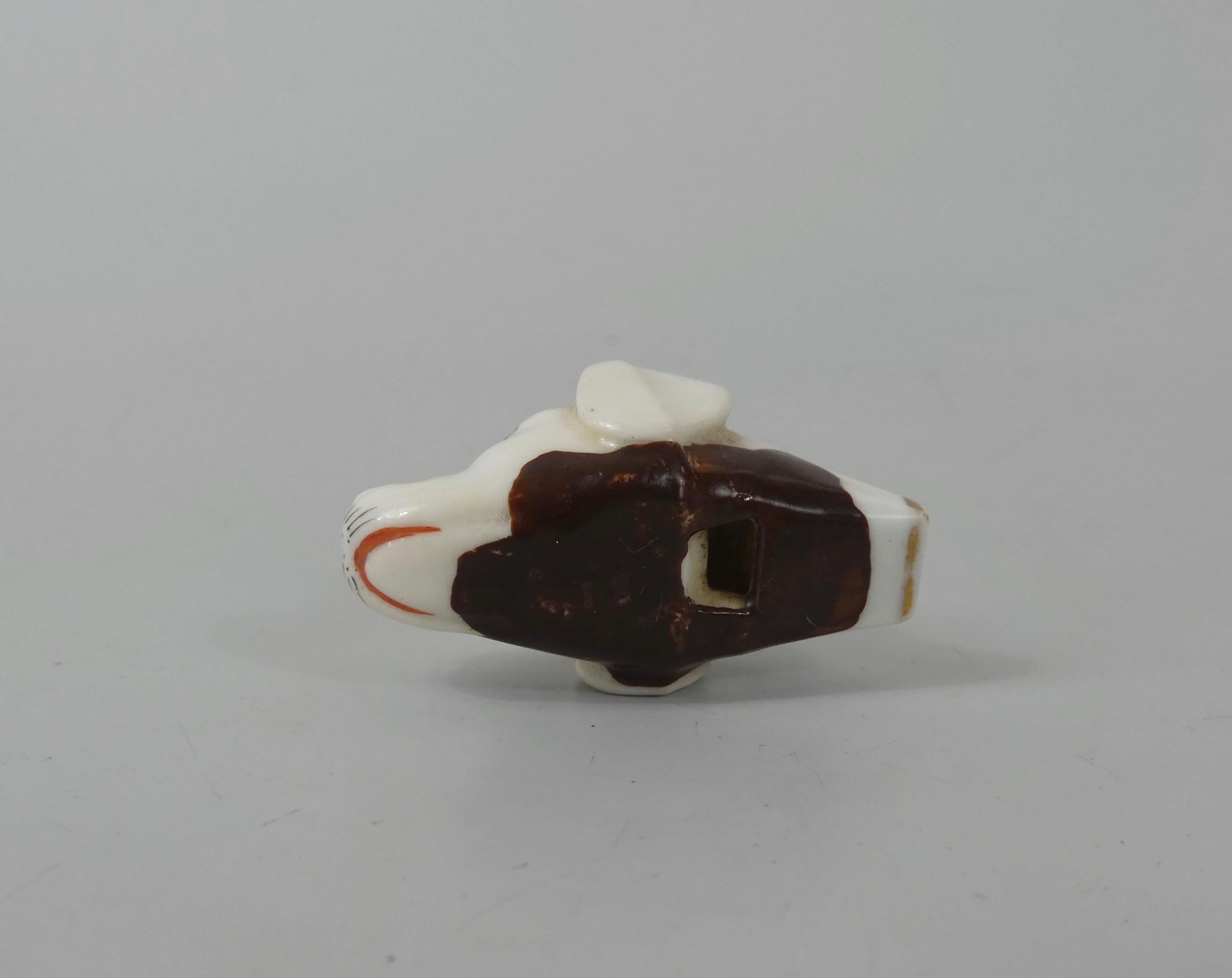 Staffordshire Pottery Dog Whistle, circa 1830 In Good Condition In Gargrave, North Yorkshire