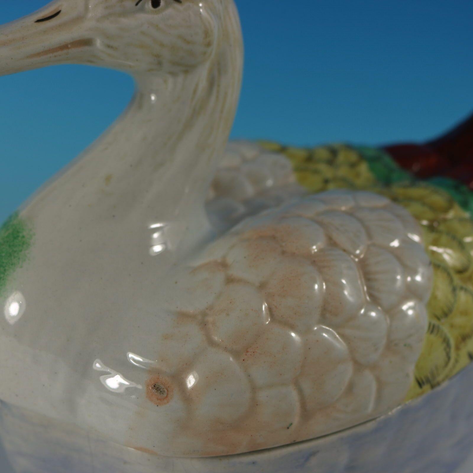 Staffordshire Pottery Duck Tureen For Sale 5