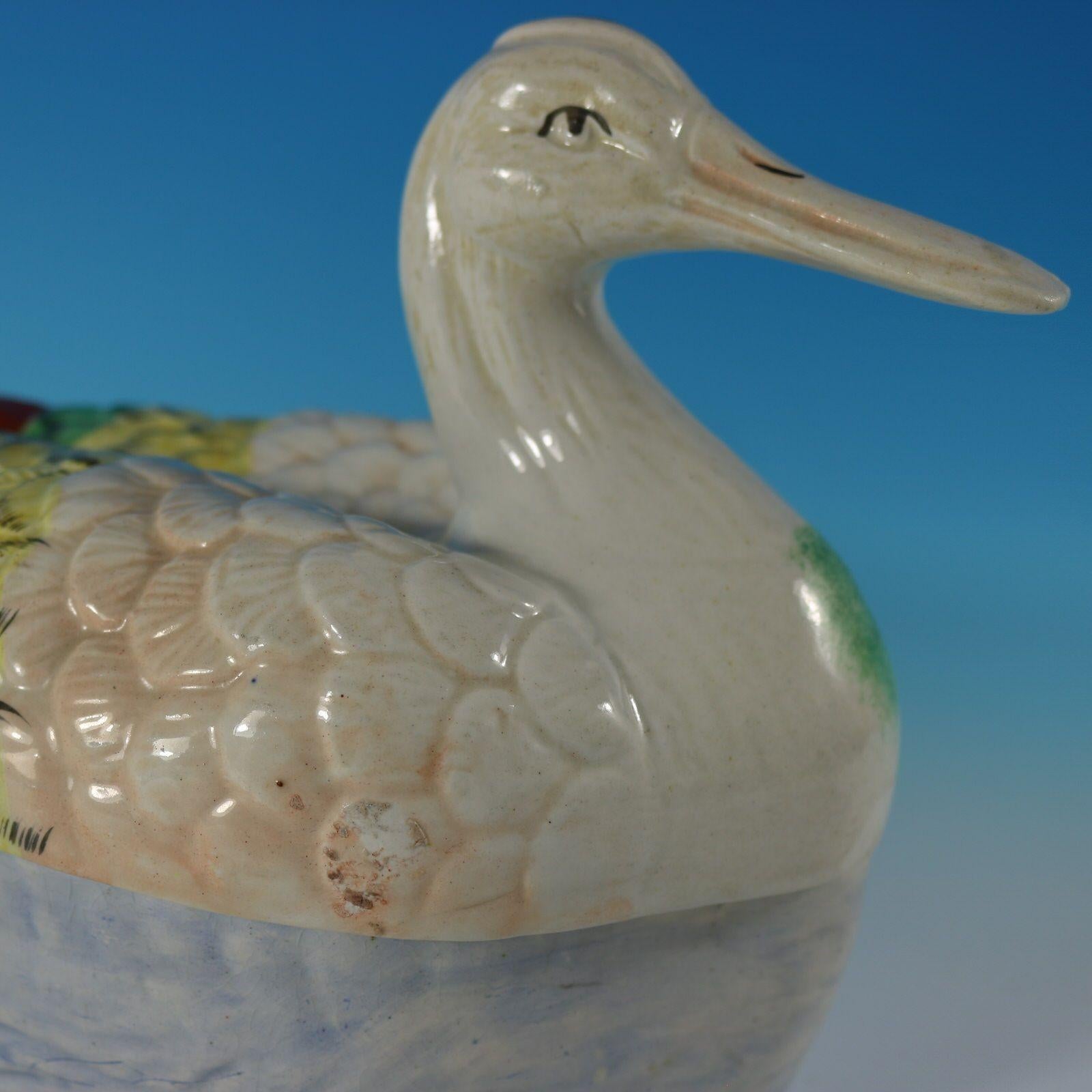 Staffordshire Pottery Duck Tureen For Sale 6