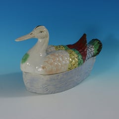 Staffordshire Pottery Duck Tureen