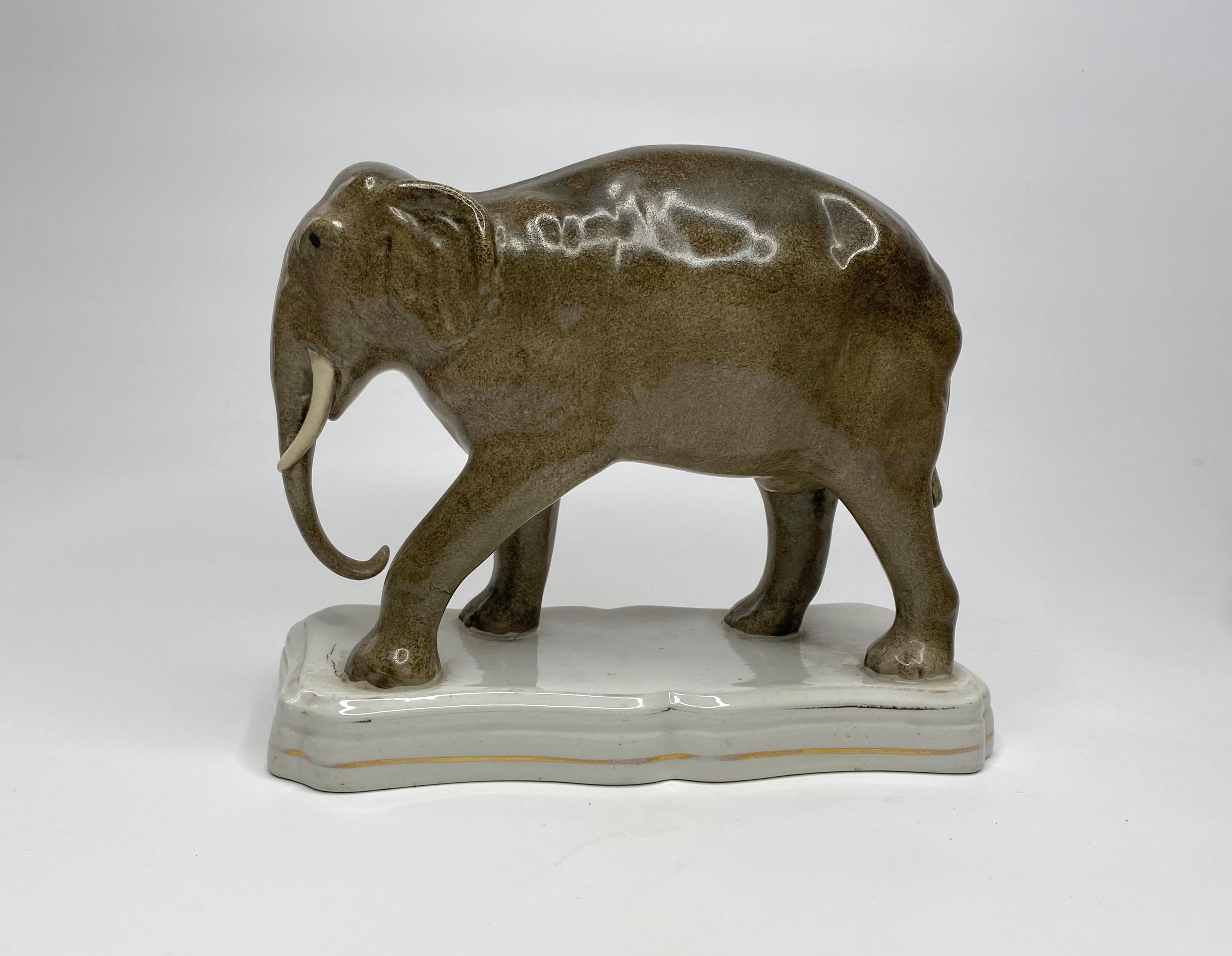 Victorian Staffordshire pottery elephant ‘Jumbo’, c. 1860.