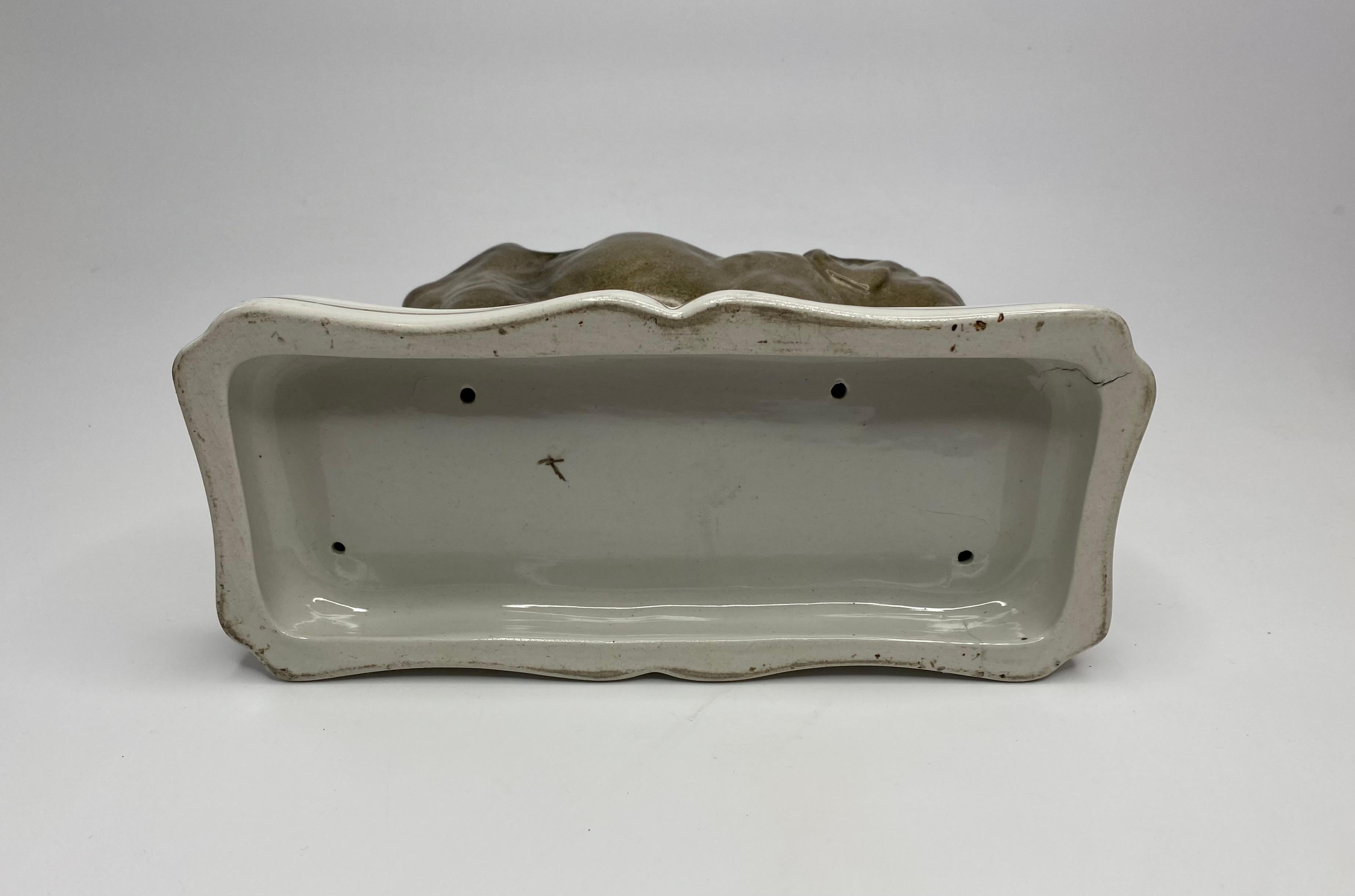 Fired Staffordshire pottery elephant ‘Jumbo’, c. 1860.