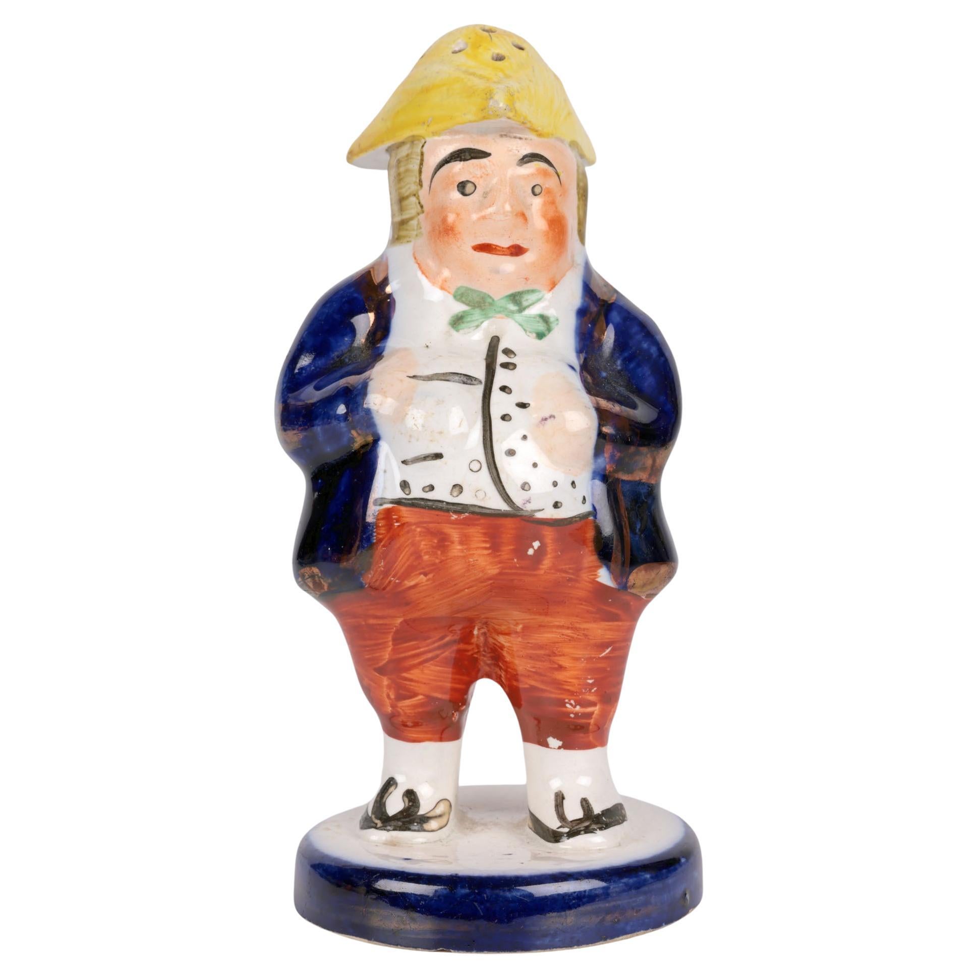 Poterie de Staffordshire Figural Pounce ou Pepper Pot